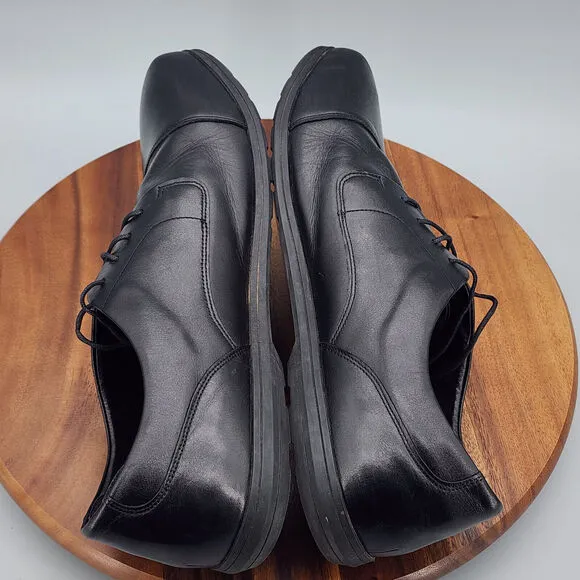 Birchbury Brenston Oxfords Mens 15 Black Leather Minimalist Barefoot Dress Shoes