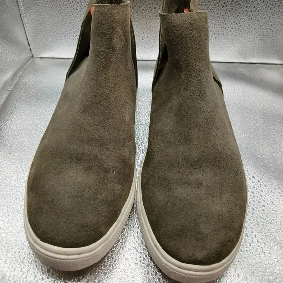 Birdies Falcon Olive Green Slip On Ankle Booties Women's Size 8