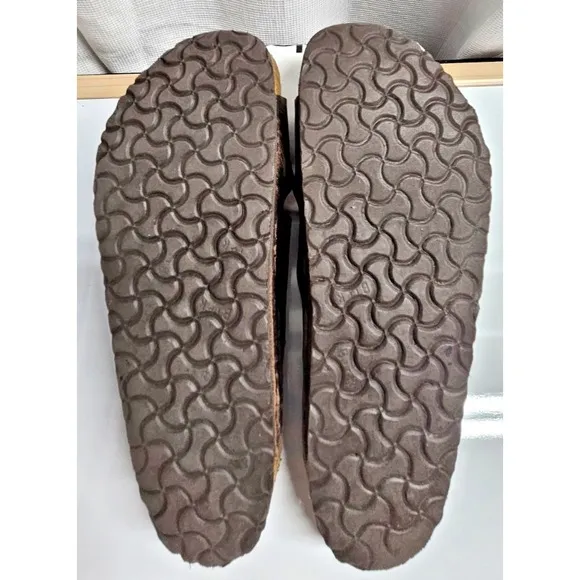 Birkensocks Arizona sandals dark brown men 45/M 12 double straps oiled leather