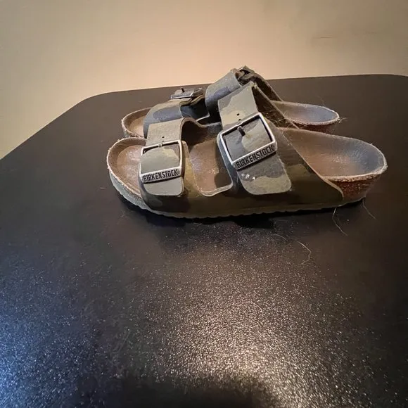 Birkenstock arizona cameo desert khaki leather sandals EUR 33 US 2-2.5