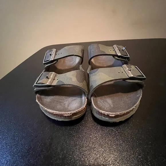 Birkenstock arizona cameo desert khaki leather sandals EUR 33 US 2-2.5