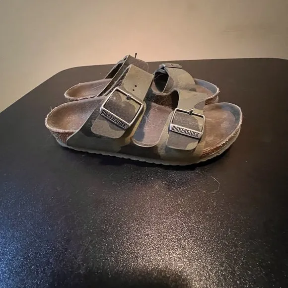 Birkenstock arizona cameo desert khaki leather sandals EUR 33 US 2-2.5