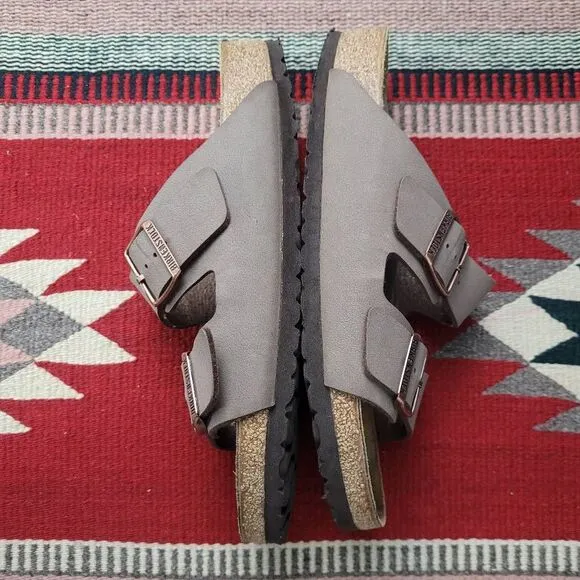 Birkenstock Arizona Sandal Unisex Sz 41 W10-10.5 M 8-8.5 Brown Birko-Flor Nubuck