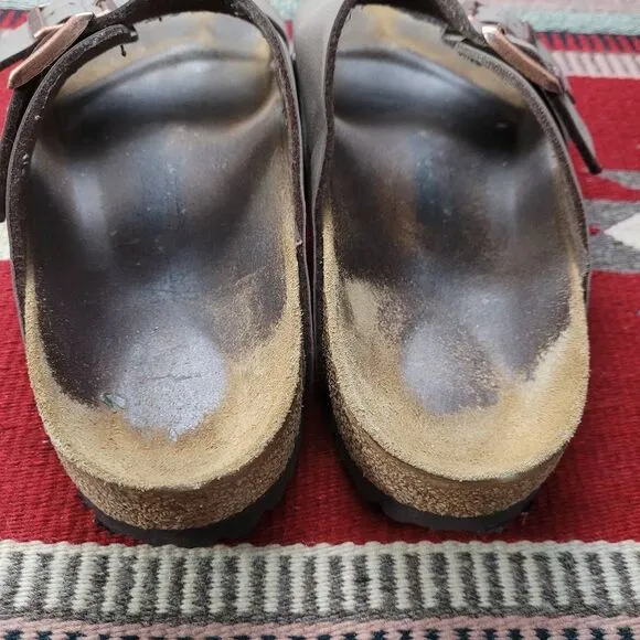 Birkenstock Arizona Sandal Unisex Sz 41 W10-10.5 M 8-8.5 Brown Birko-Flor Nubuck