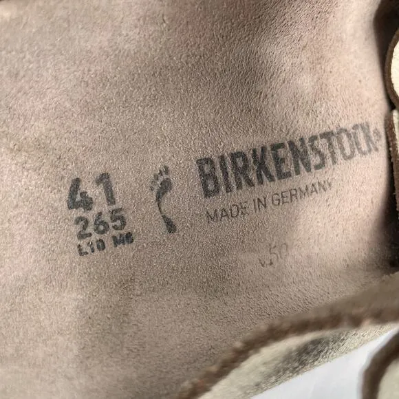 Birkenstock Arizona Sandal Washed Metallic Cream Gold Crackle Neutral Size EU 41