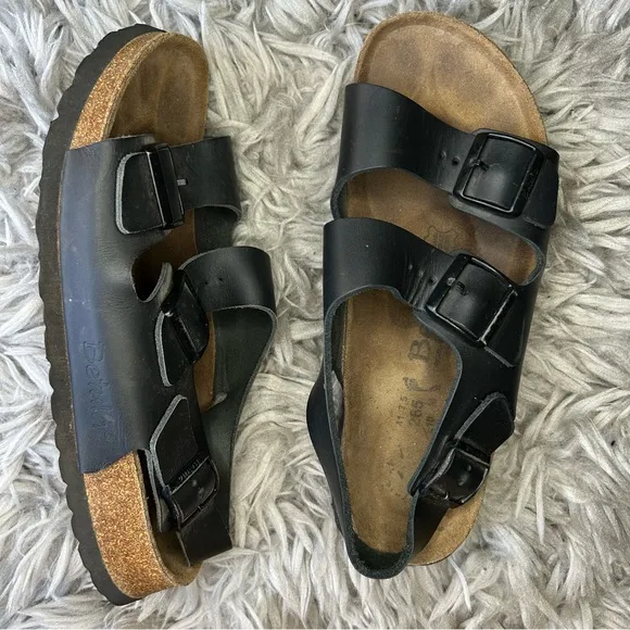 Birkenstock Betula Milano black slingback buckle sandals women’s shoe size 10