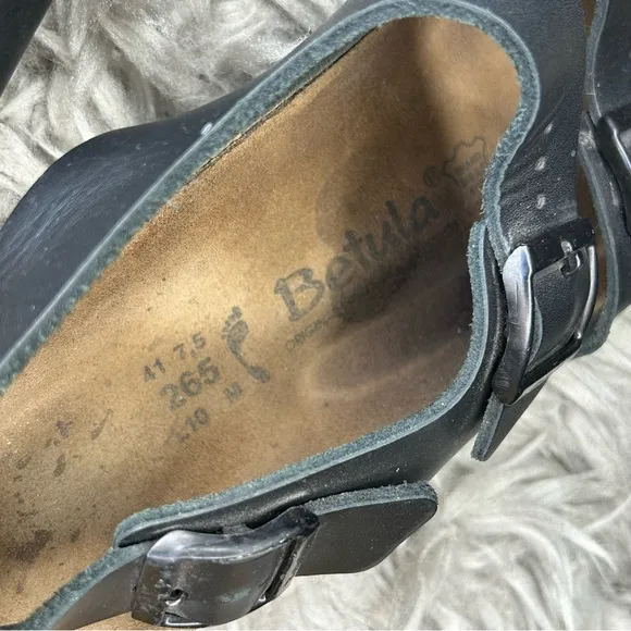 Birkenstock Betula Milano black slingback buckle sandals women’s shoe size 10