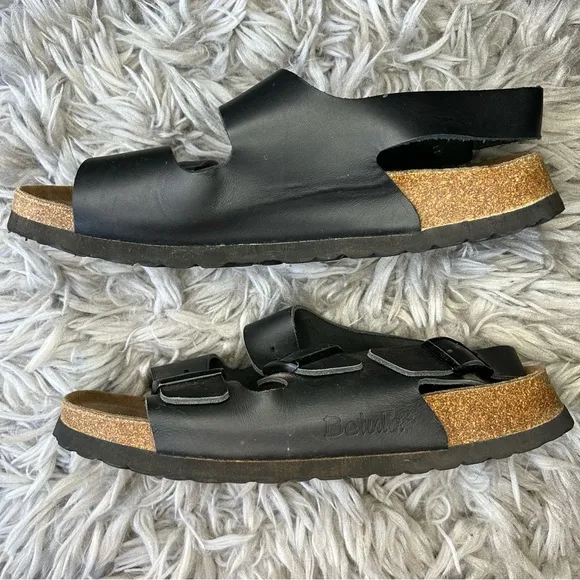 Birkenstock Betula Milano black slingback buckle sandals women’s shoe size 10