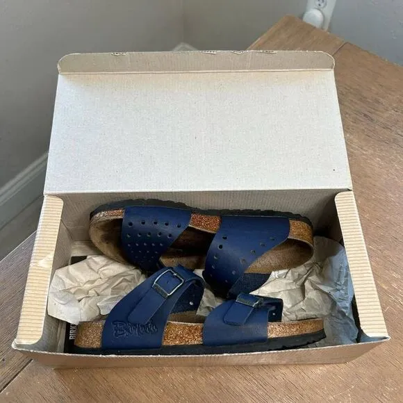 Birkenstock Birki's Freeport Sandals women's size 5 (36) navy blue leather