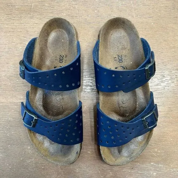 Birkenstock Birki's Freeport Sandals women's size 5 (36) navy blue leather