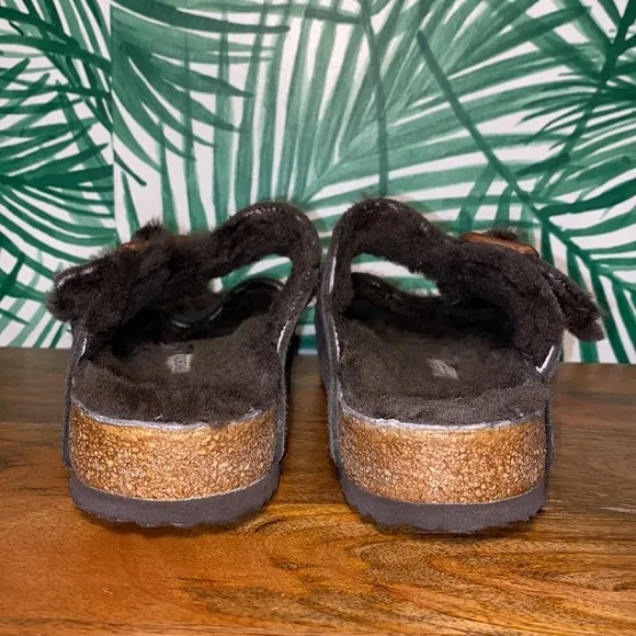 Birkenstock Brown Shearling Lined Arizona Sandals Women’s 8
