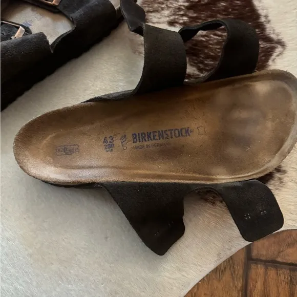 Birkenstock Dark Brown Suede Sandals