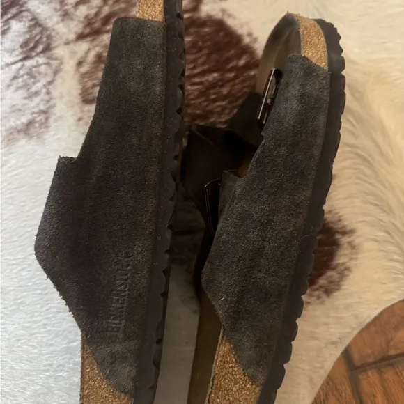 Birkenstock Dark Brown Suede Sandals