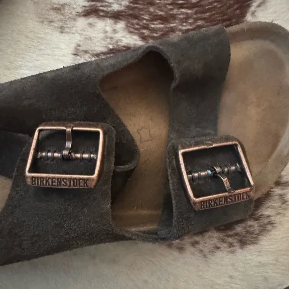 Birkenstock Dark Brown Suede Sandals