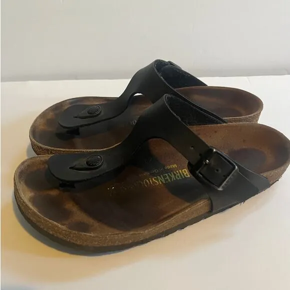 Birkenstock Gizeh black straps size 37