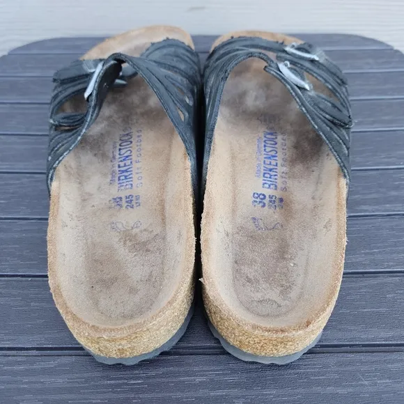 Birkenstock Granada Sandals Black Size 38 Narrow SEE DESCRIPTION