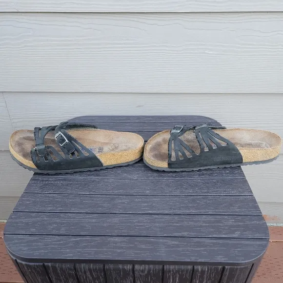 Birkenstock Granada Sandals Black Size 38 Narrow SEE DESCRIPTION