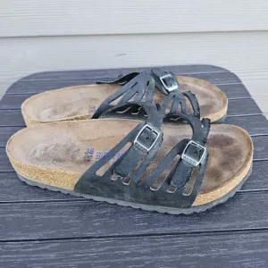 Birkenstock Granada Sandals Black Size 38 Narrow SEE DESCRIPTION