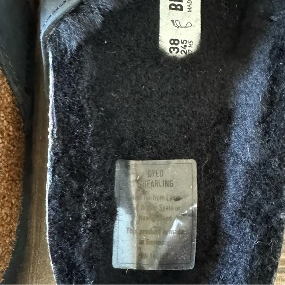 Birkenstock Mayari Shearling Natural Leather Oiled sandals size 7