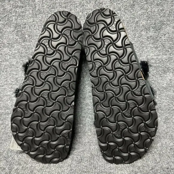 Birkenstock Mayari Shearling Sandals Womens 36 / US 5 Black Buckle Straps