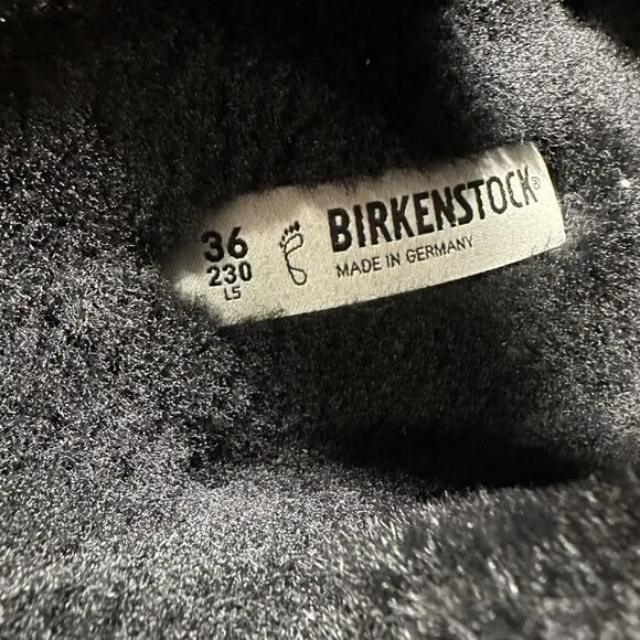 Birkenstock Mayari Shearling Sandals Womens 36 / US 5 Black Buckle Straps
