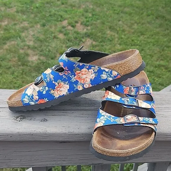 Birkenstock Papillio floral Florida sandals size 9