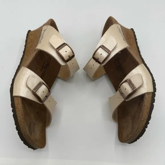 Birkenstock Papillio Ivory White Dorothy Birko-Flor Wedge Sandals