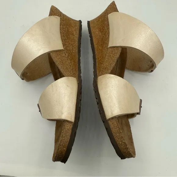 Birkenstock Papillio Ivory White Dorothy Birko-Flor Wedge Sandals