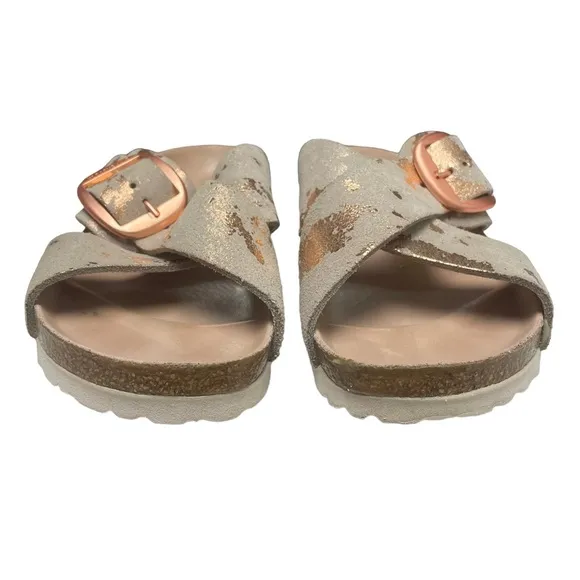 BIRKENSTOCK Siena Suede Leather Gold Rose Sandals EU 37 US 6-6.5