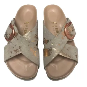 BIRKENSTOCK Siena Suede Leather Gold Rose Sandals EU 37 US 6-6.5