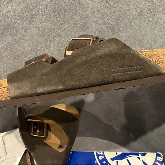 Birkenstock Women’s Arizona Sandals Mocha Suede Leather Soft Footbed Size 10 US