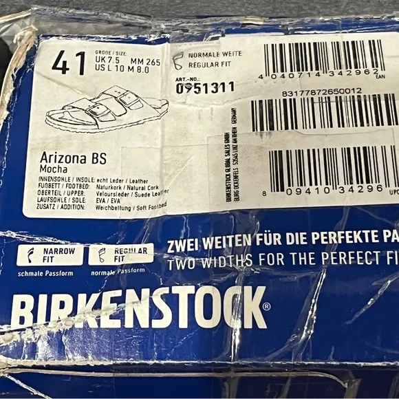 Birkenstock Women’s Arizona Sandals Mocha Suede Leather Soft Footbed Size 10 US