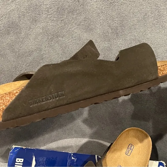 Birkenstock Women’s Arizona Sandals Mocha Suede Leather Soft Footbed Size 10 US