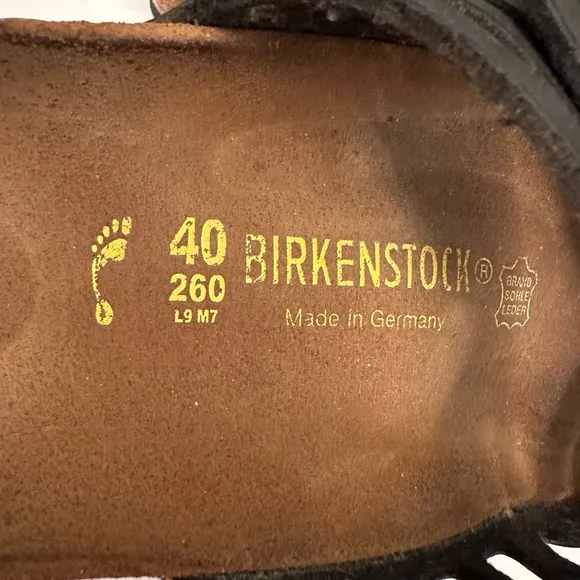 Birkenstocks Granada Sandals Woman's Size EU 40 Black Softbed Great Condition