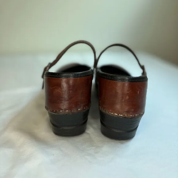 Black Cherry Dansko Pro Marcelle Mary Jane Clog Sandals Straps