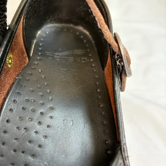 Black Cherry Dansko Pro Marcelle Mary Jane Clog Sandals Straps