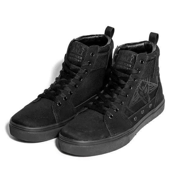Black High-Top Men's Shoes