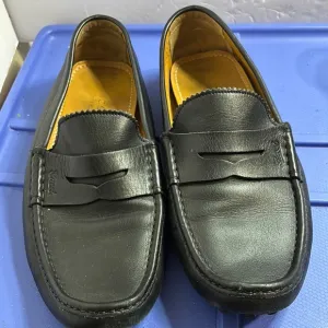 Black Leather Men's Loafers Sz 9 VGUC