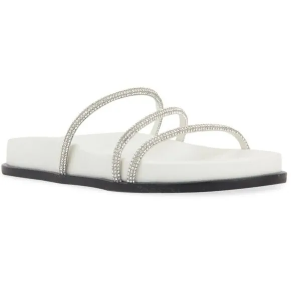 Black Suede Studio Jenna Embellished Leather Sandals (NIB)