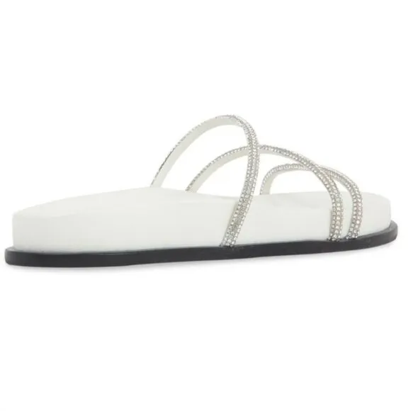 Black Suede Studio Jenna Embellished Leather Sandals (NIB)