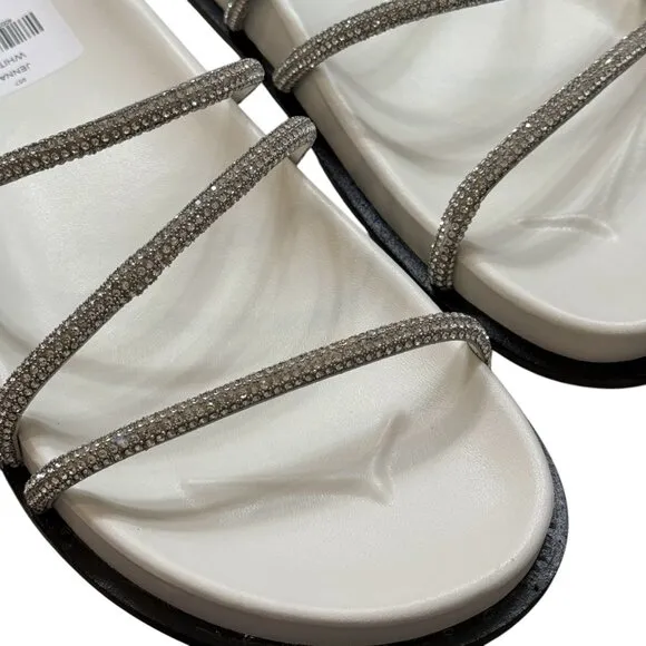 Black Suede Studio Jenna Embellished Leather Sandals (NIB)