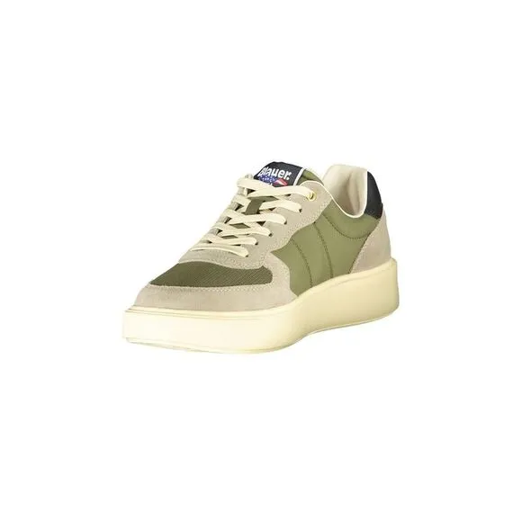 Blauer Bold Green Sports Shoes with Contrasting Details Men Sneakers