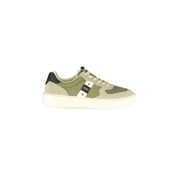 Blauer Bold Green Sports Shoes with Contrasting Details Men Sneakers