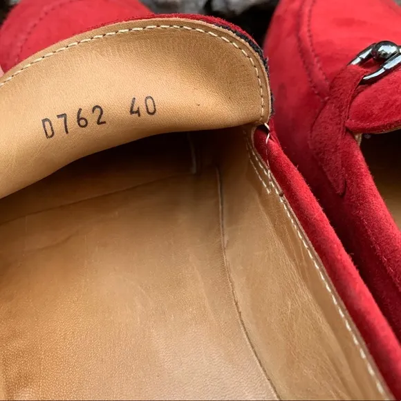 Bologna Navy Boot Stamped Red Velvet Loafers.