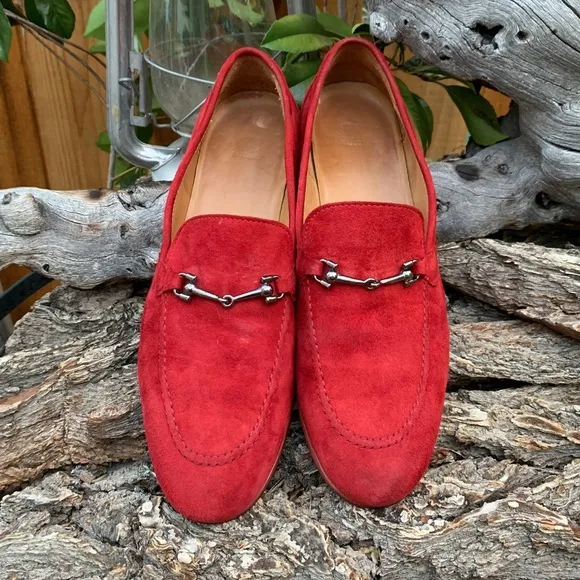Bologna Navy Boot Stamped Red Velvet Loafers.