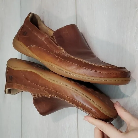 Born Mens Comfort Leather Loafer Slip on shoes sz 11.5M