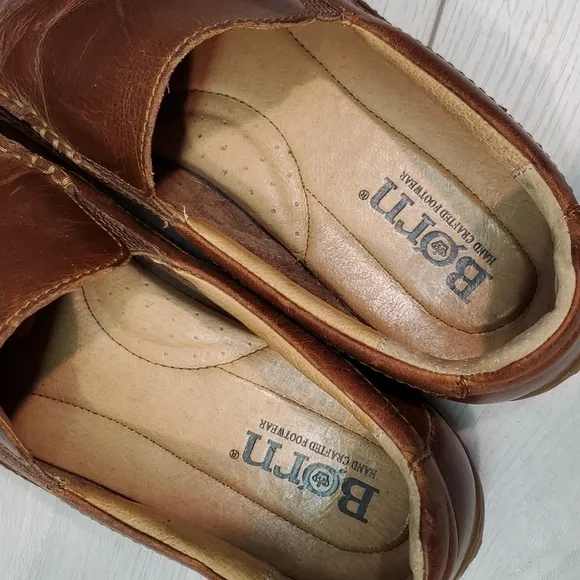 Born Mens Comfort Leather Loafer Slip on shoes sz 11.5M