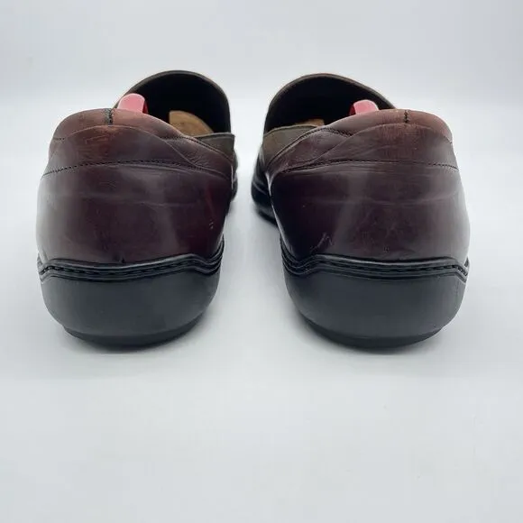 Bragano Woven Leather Oxford Loafers Men’s Shoes 11 M Brown Crafted In Italy