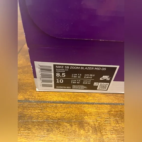 Brand new 2022 Supreme x Zoom Blazer Mid QS SB 'Black Snakeskin'