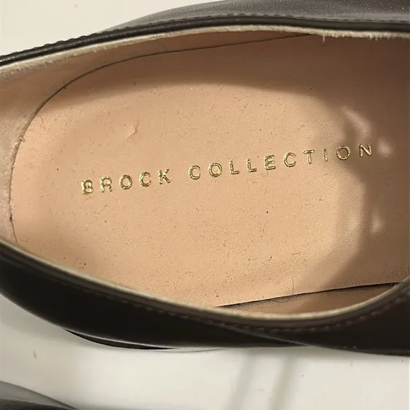 BROCK COLLECTION  BrownLeather Flats Sleek Minimalist Design Size 9